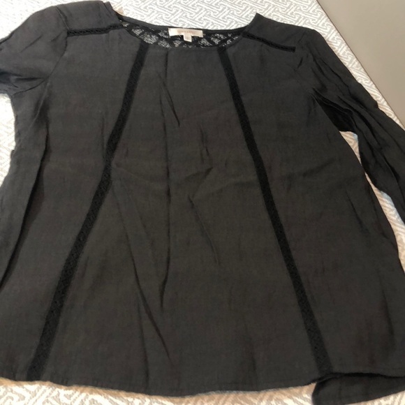 Grace & Mila Lace Back Black Blouse Small - Picture 8 of 11